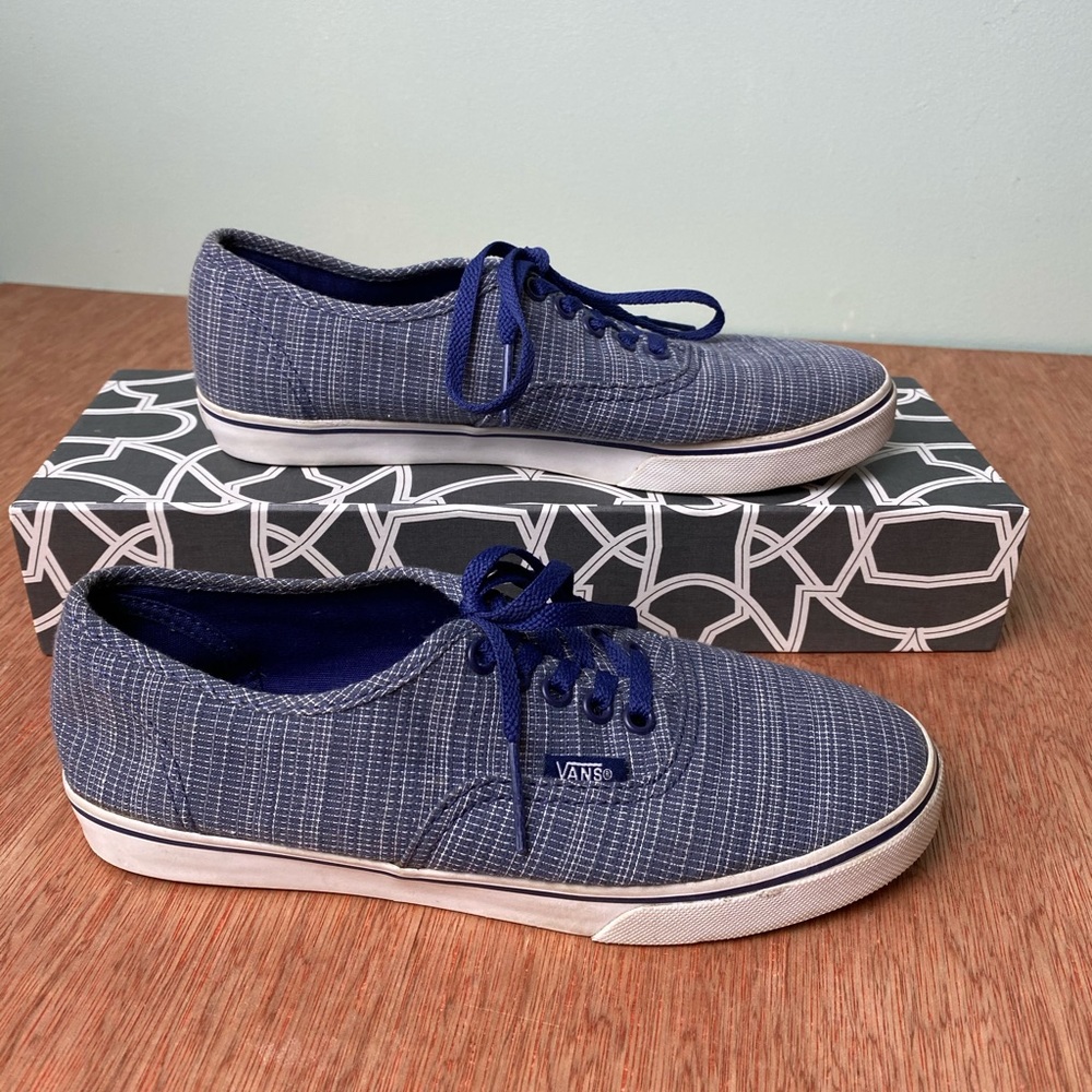 Vans Off the Wall Blue Plaid Women’s Sneakers Size 5